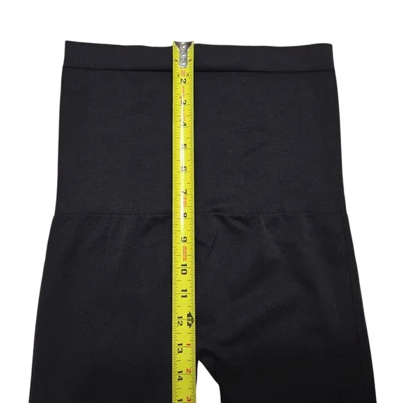 Spanx Leggings Womens Large Black Shapewear Activewear Tummy Control High Waist